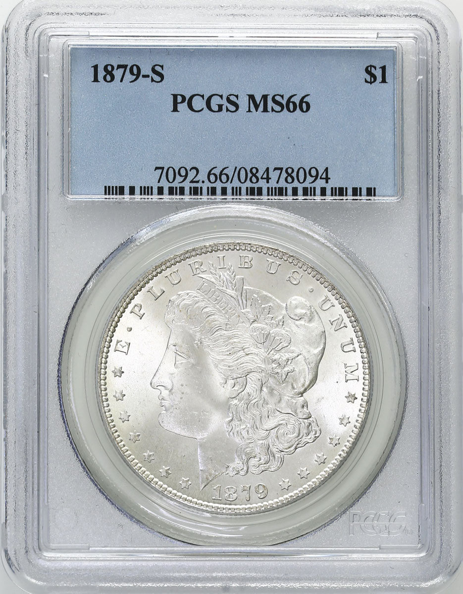USA. Dolar 1879 S, San Francisco PCGS MS66 - PIĘKNY